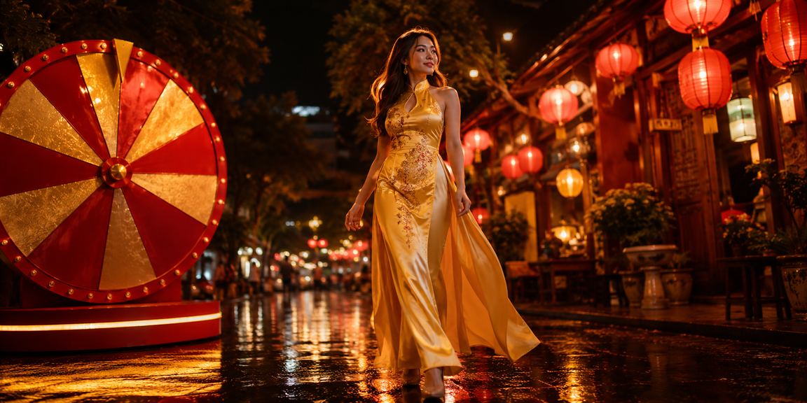 Không khí Đà Lạt lãng mạn kết hợp hình ảnh roulette và áo dài Việt Nam